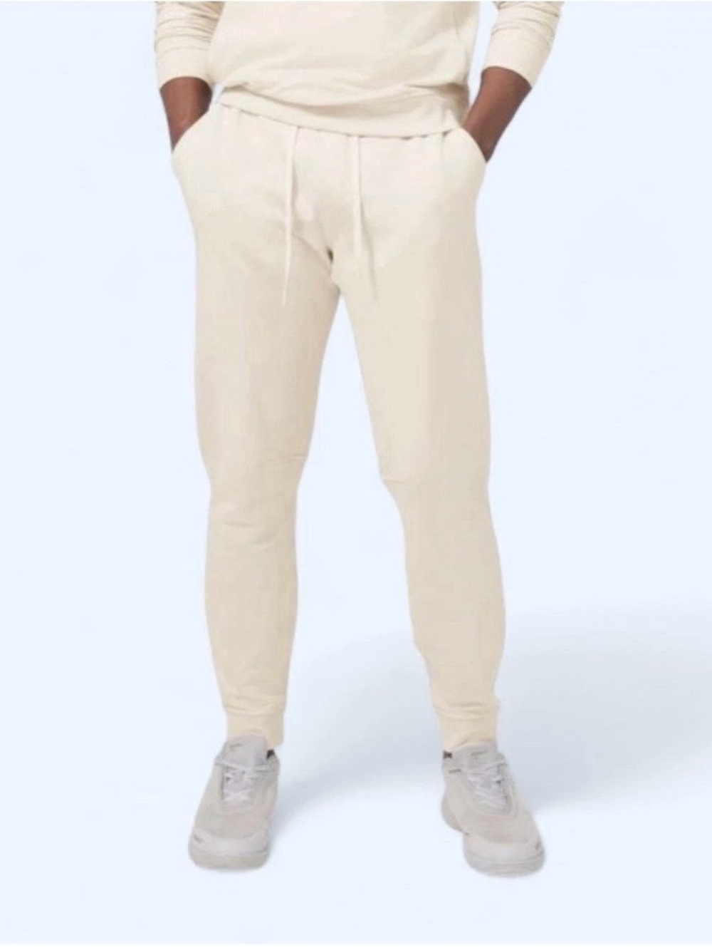 Lululemon City Sweat Jogger White Opal Men’s Medium French Terry Tapered LM5AJTS